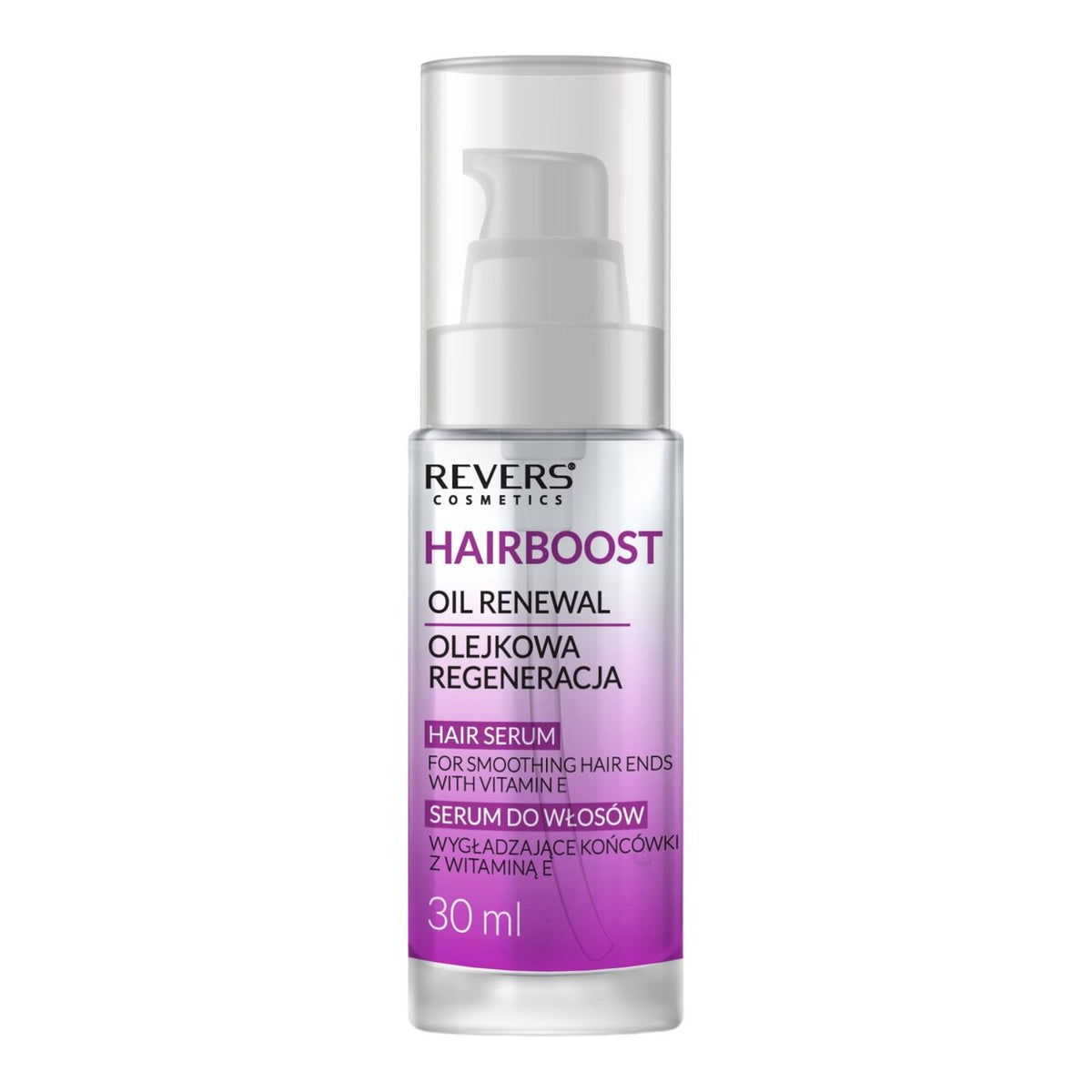 Ser siliconic cu vitamina E pentru netezirea varfurilor de par, Hairboost, Revers