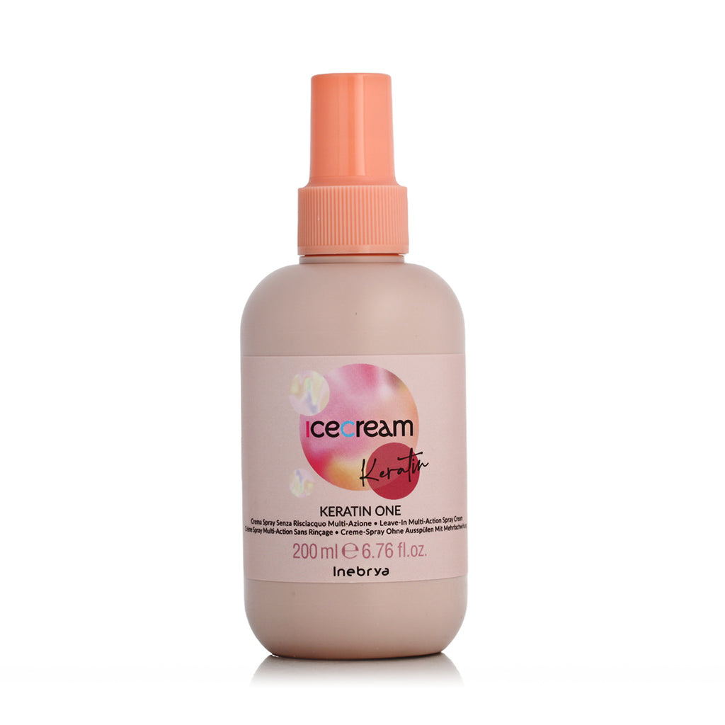 Inebrya, Ice Cream Keratin, Hair Leave-In Balm Spray, Restructuring, 200 ml