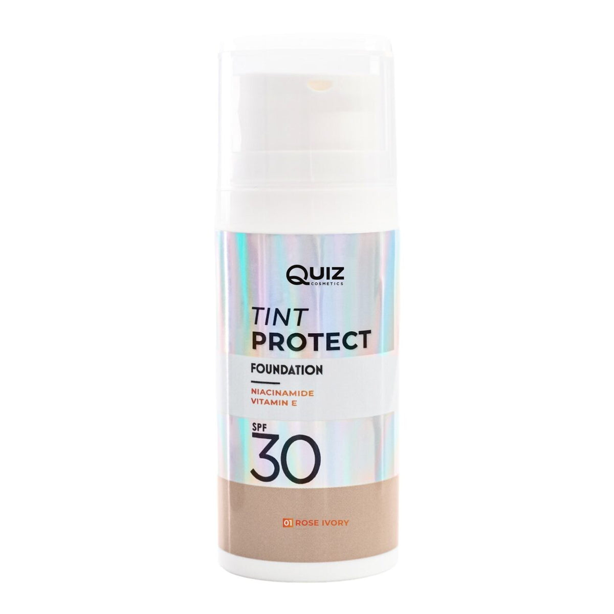 Fond de ten Tint Protect SPF30, Quiz, Nr 01 Rose Ivory, 30ml