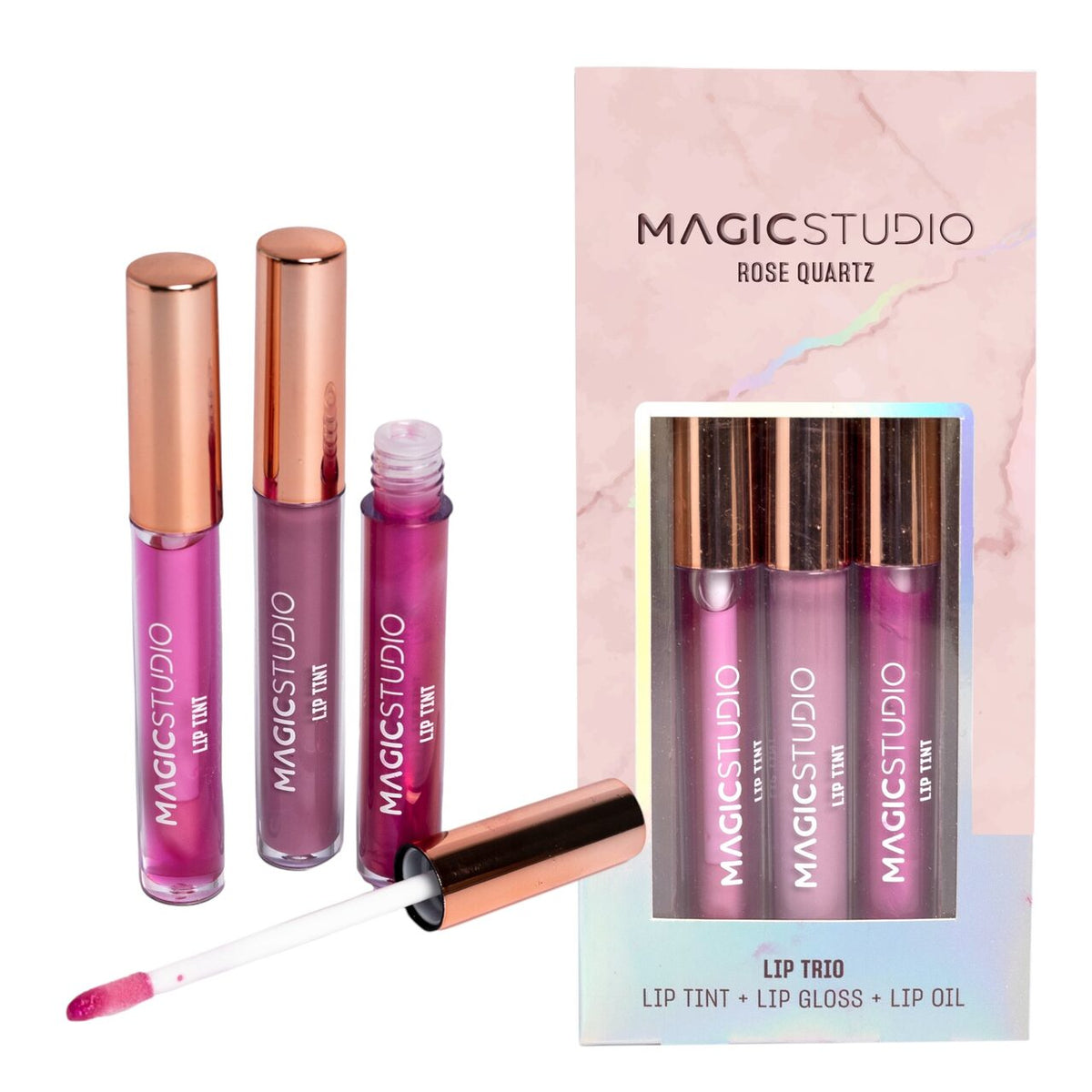Set 3 produse pentru buze Rose Quartz 56176, Magic Studio