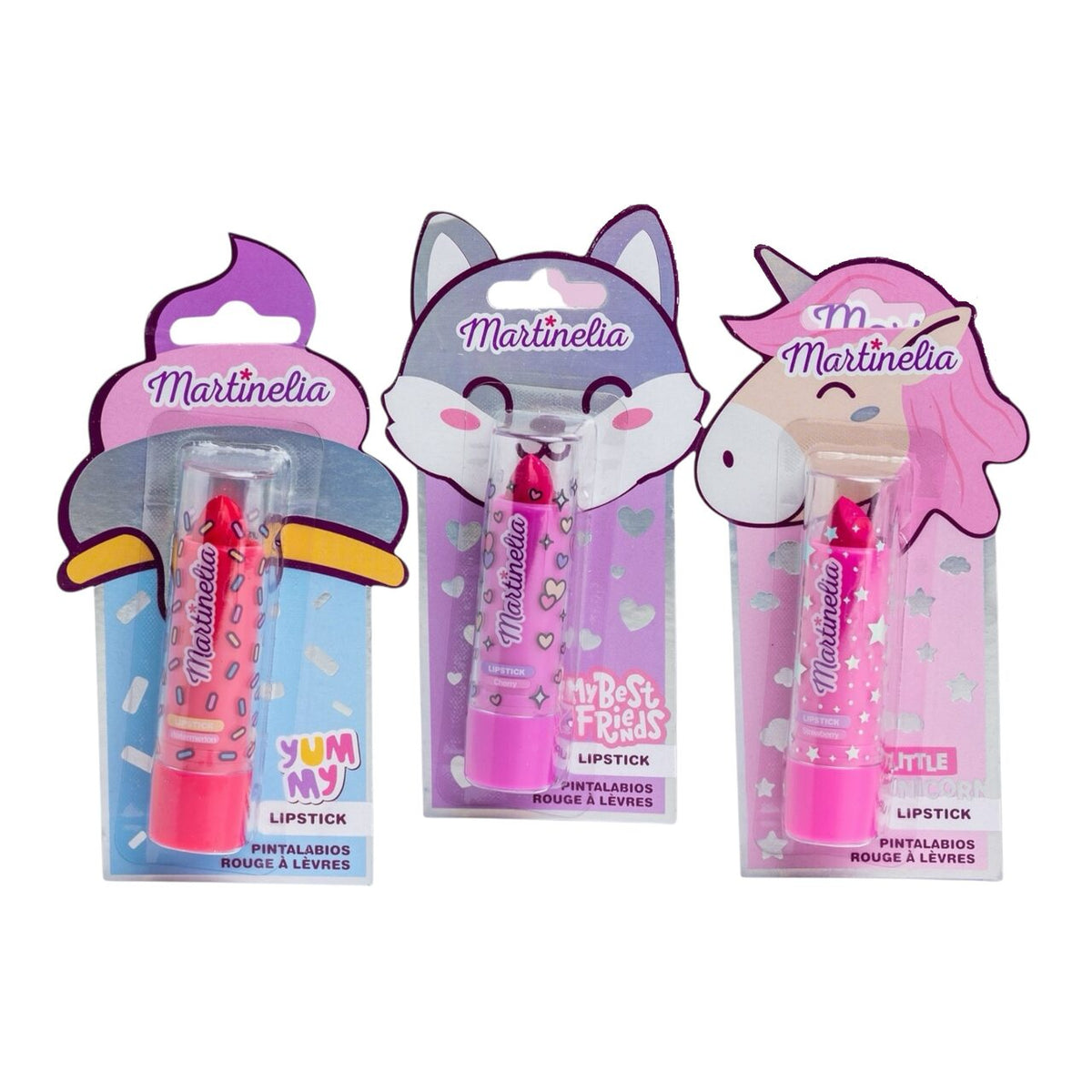 Set 3 bucati Ruj World Lipstick 35077, Martinelia 12g