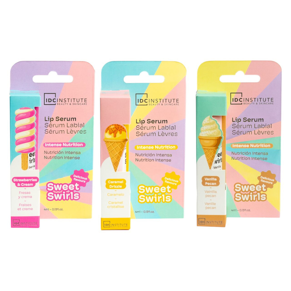 Set 3 seruri pentru buze, Sweet Swirls , 44126, IDC Institute