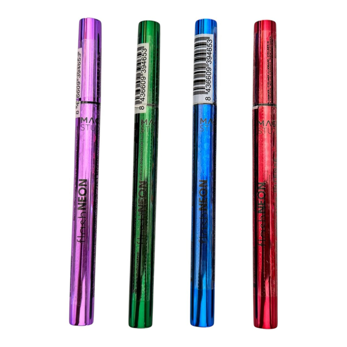 Eyeliner lichid Flash Neon, Magic Studio, 68027, 4 buc/set (verde, albastru, roz, rosu)