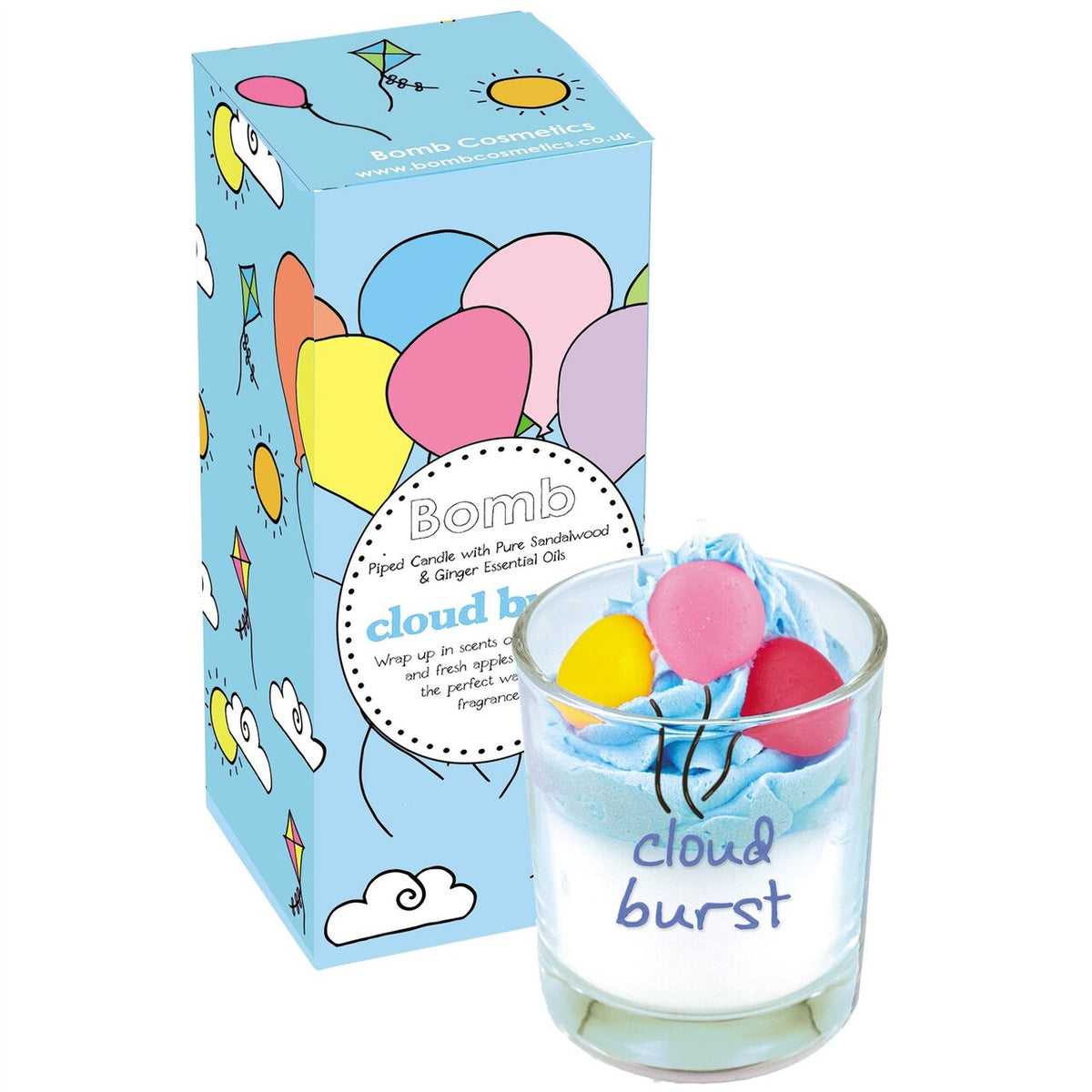 Lumanare parfumata 160g Cloud Burst Piped Candle, Bomb Cosmetics
