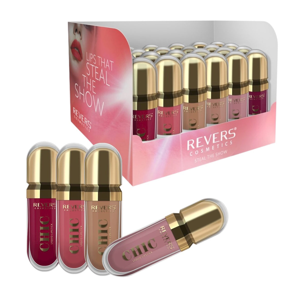 Set 24 Ruj lichid Chic, Revers, 7,5 ml