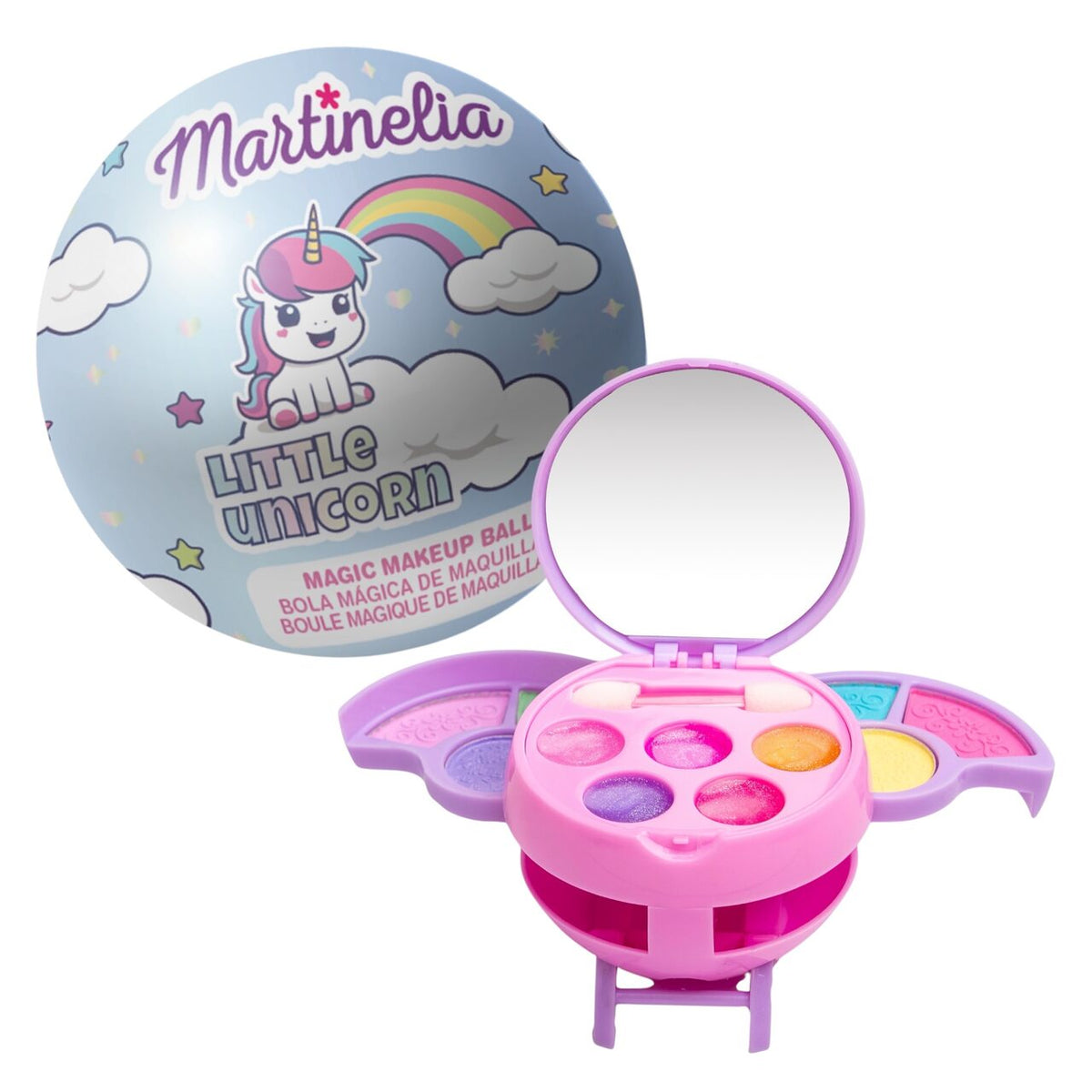 Bilă machiaj Magic Little Unicorn albastră, Martinelia, 85507