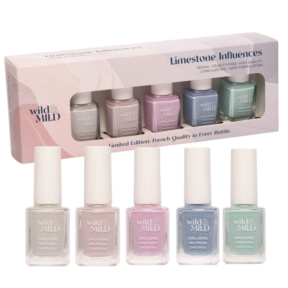 Set lac de unghii, Limited Edition- Limestone Influences, 61979, Wild&Mild, 5x12ml