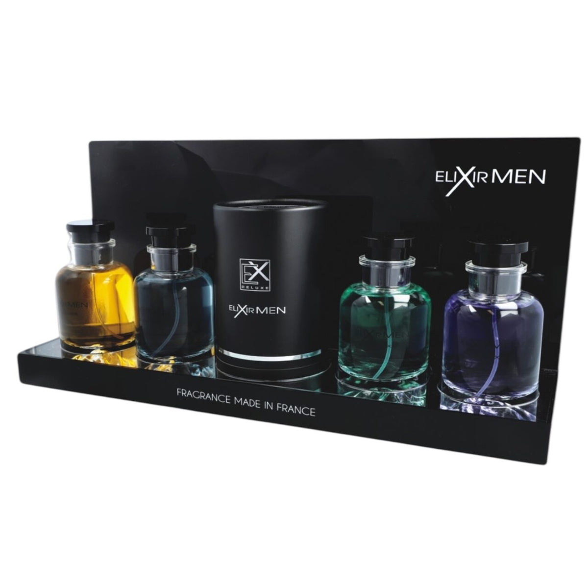Display pentru expunere parfum Elixir Men, Cote d'Azur, 4 sortimente 100ml