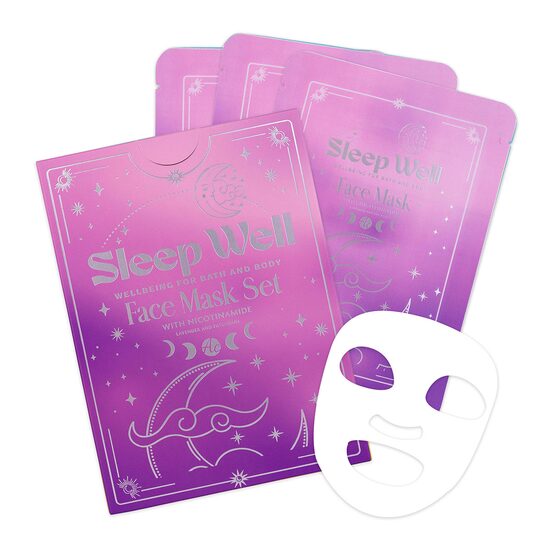 Set masti faciale cu niacinamida Lavender & Patchouli Sleep Well, Accentra,8160971. 3*25ml