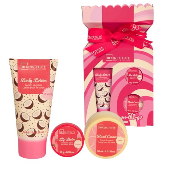 Set Mini 3 produse de ingrijire corporala Sweet Swirls – Candy Care, IDC Institute, 35274
