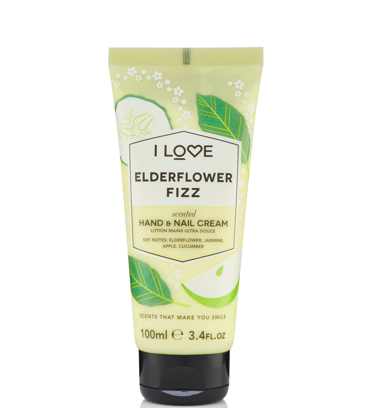 I Love, Signature Collection, Hydrating, Hand & Nail Cream, Elderflower Fizz, 100 ml