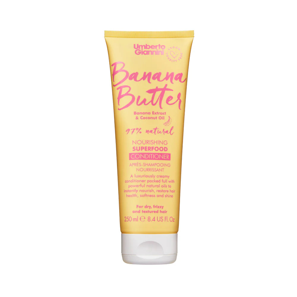 Umberto Giannini, Banana Butter, Vegan & Cruelty-Free & Natural Ingredients, Hair Conditioner, Nourishing & Moisturising, 250 ml