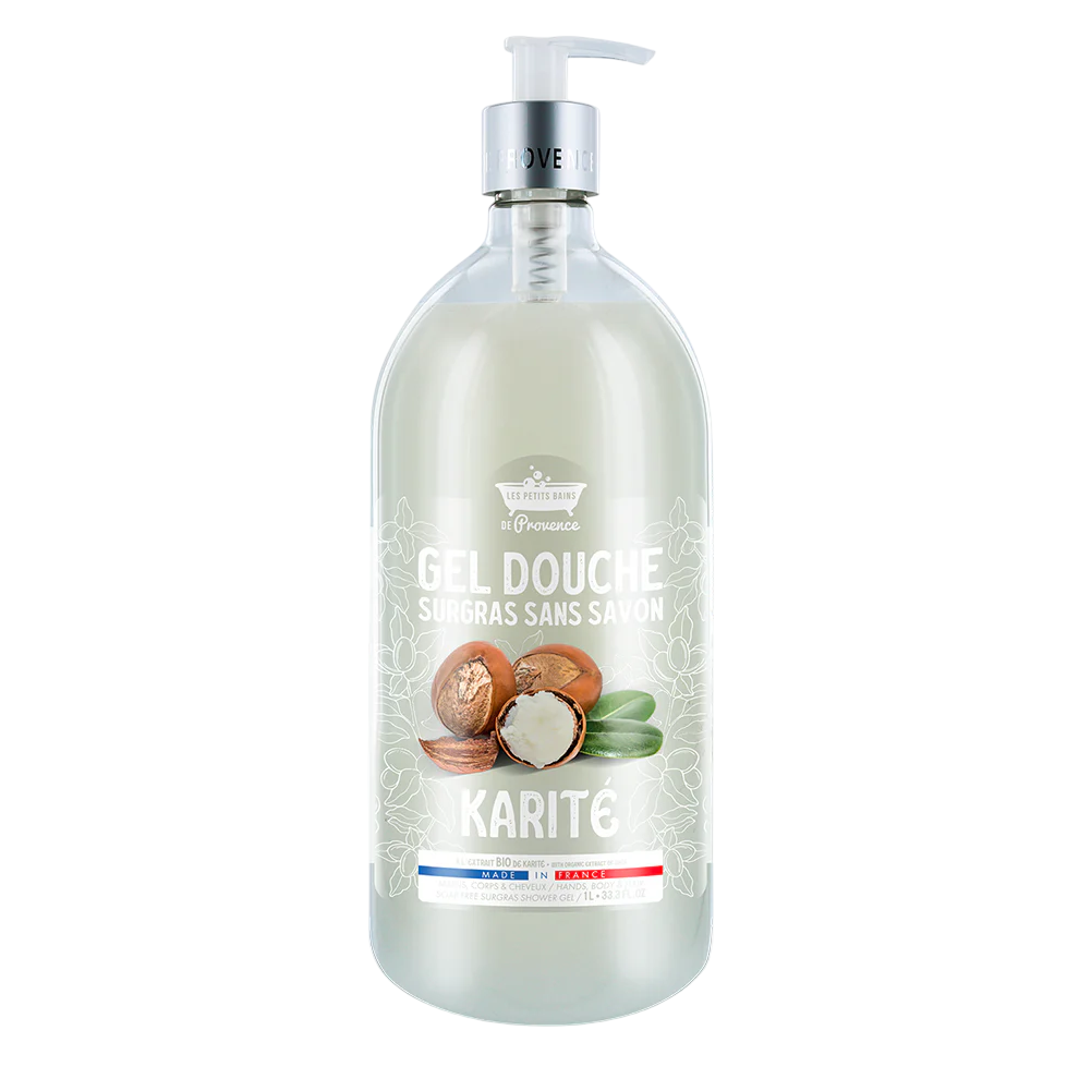Les Petites Bains de Provence, Karite, Shower Gel, For Sensitive Skin, 1000 ml