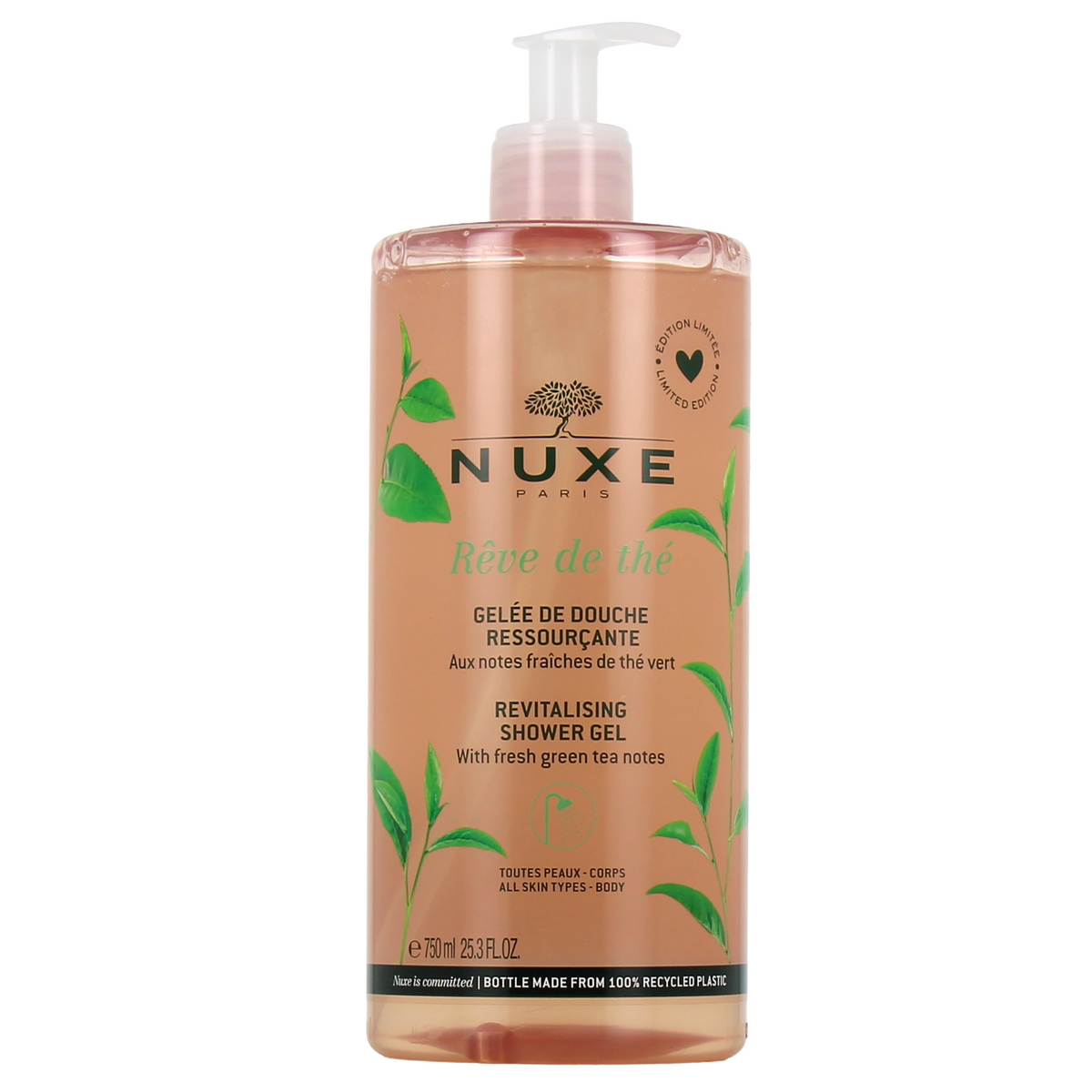 Nuxe, Reve de The, Revitalising, Shower Gel, For All Skin Types, 750 ml