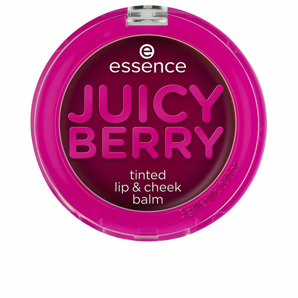 Essence, Juicy Berry Tinted, Lip & Cheek Balm 2-In-1, Violet, 3 g