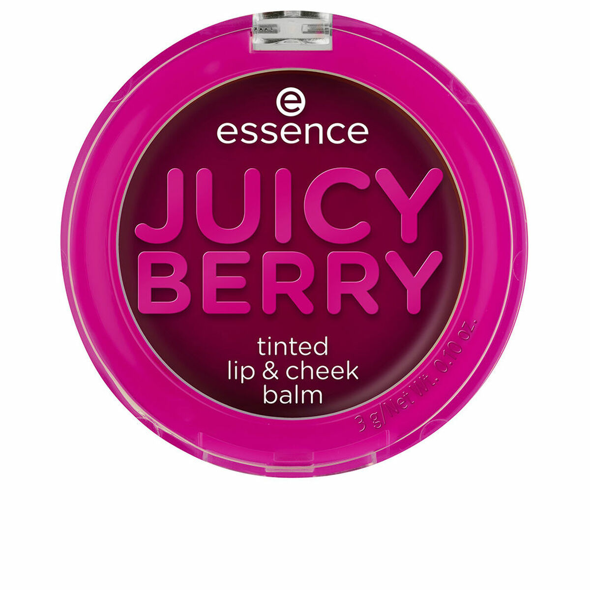 Essence, Juicy Berry Tinted, Lip & Cheek Balm 2-In-1, Violet, 3 g