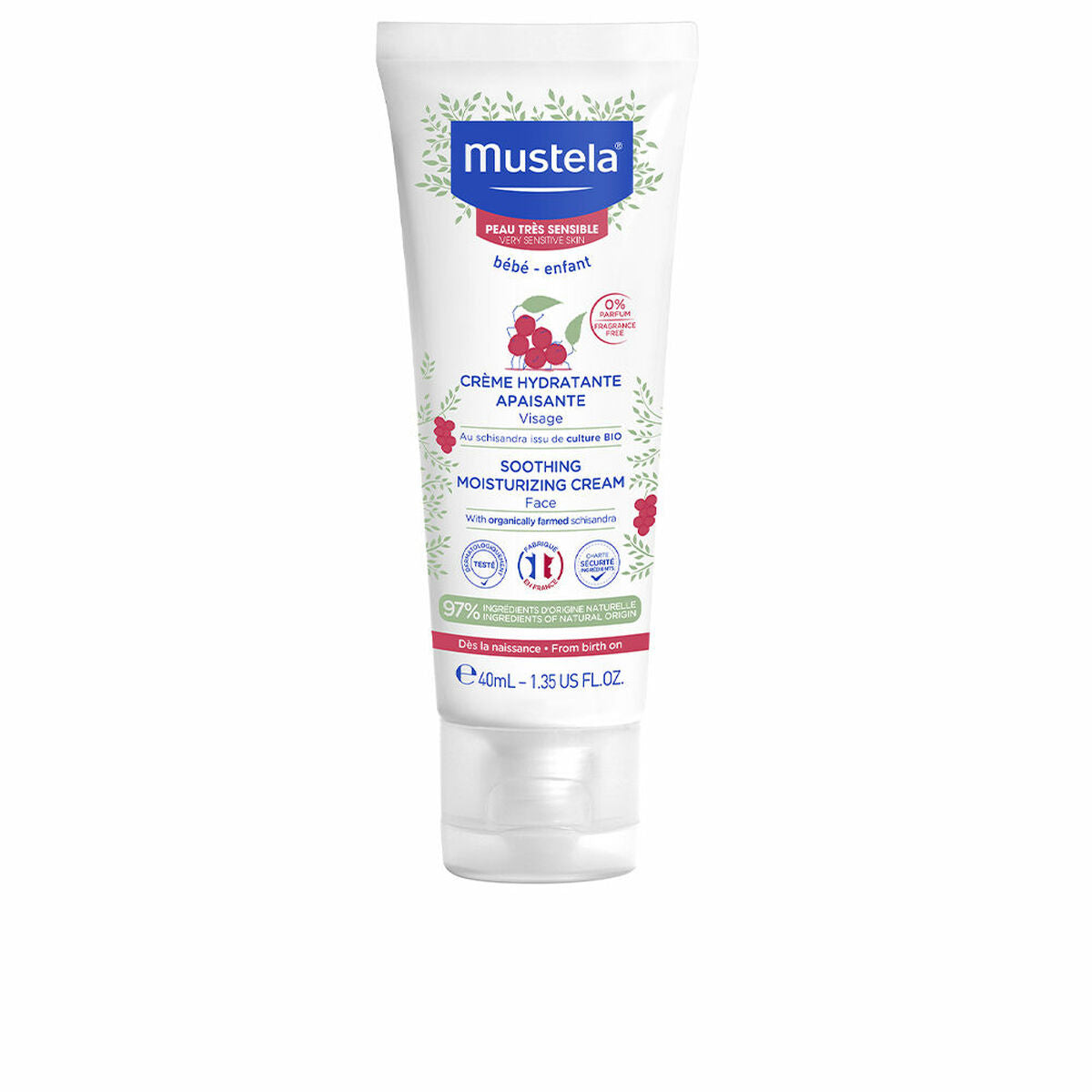 Mustela, Baby, Schisandra, Soothing, Cream, For Face, 40 ml