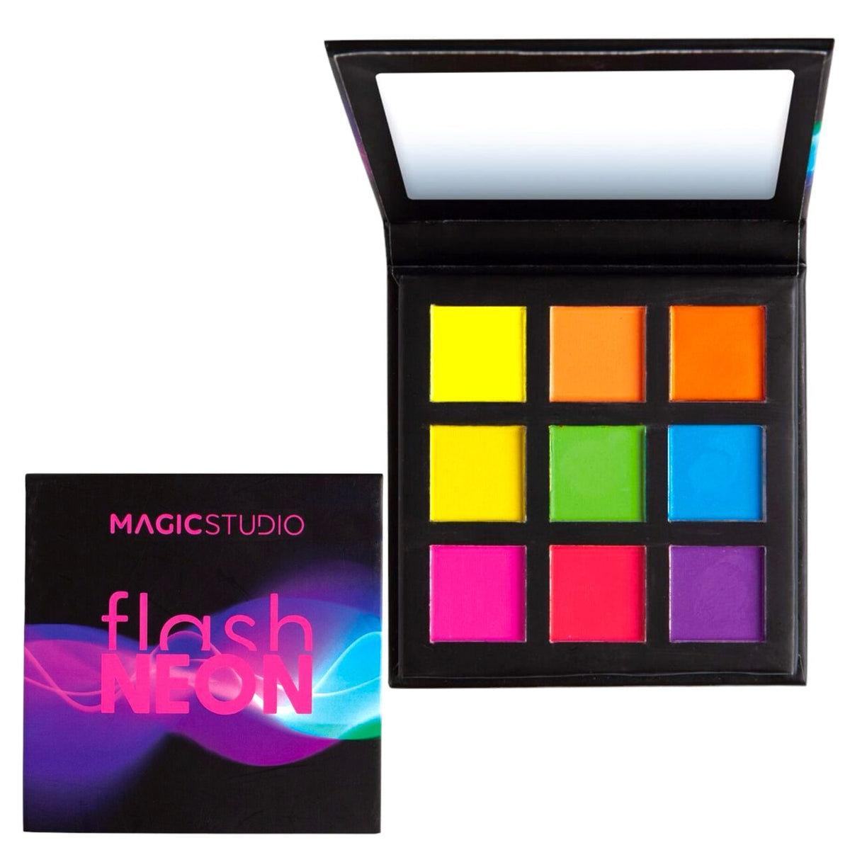 Paleta fard de pleoape Flash Neon, 9 Culori, Magic Studio