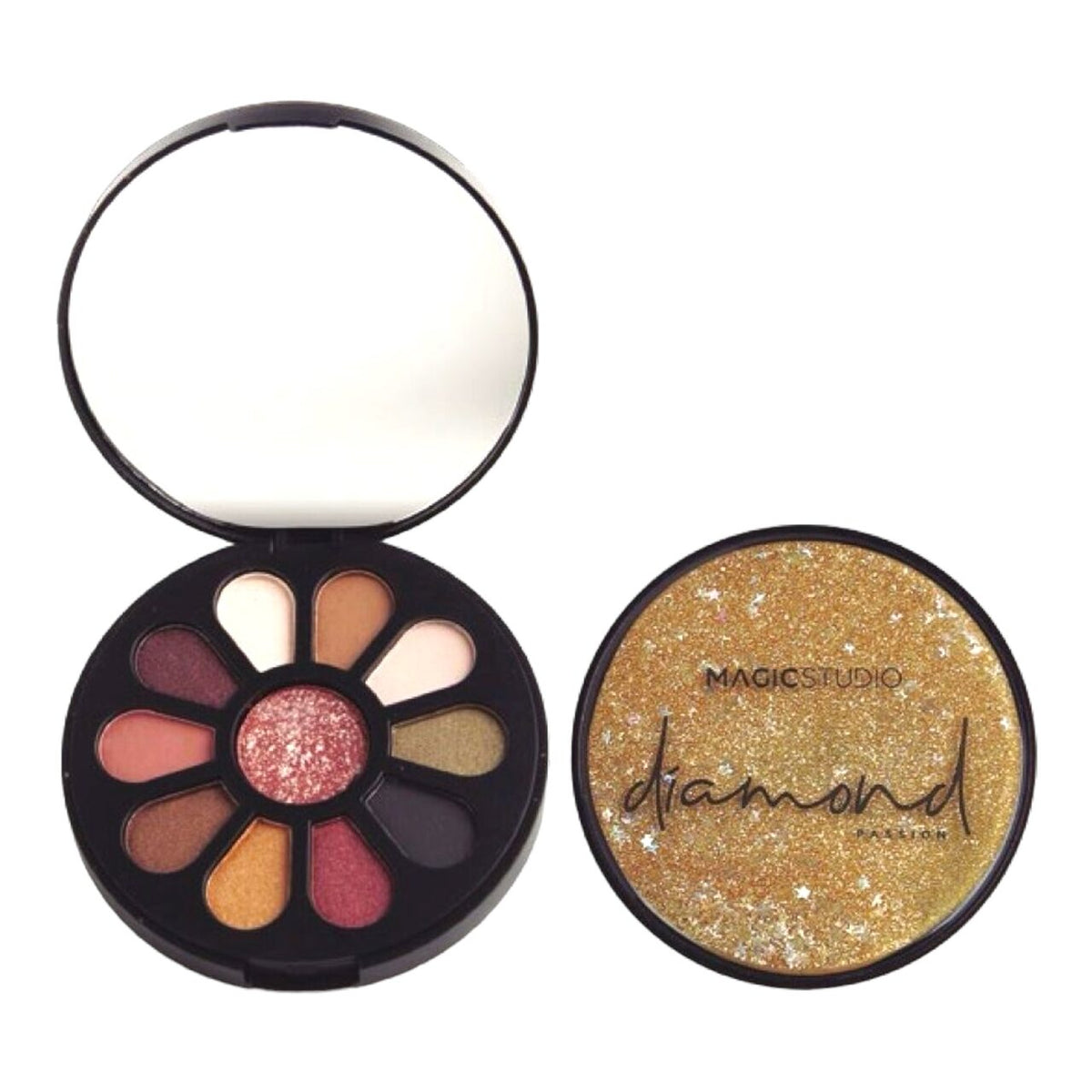 Paleta de farduri Diamond Glitter Circle, cu 11 culori, Magic Studio