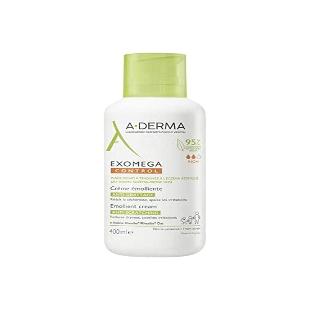 A-Derma, Exomega Control, Emollient, Cream, For Face & Body, 400 ml