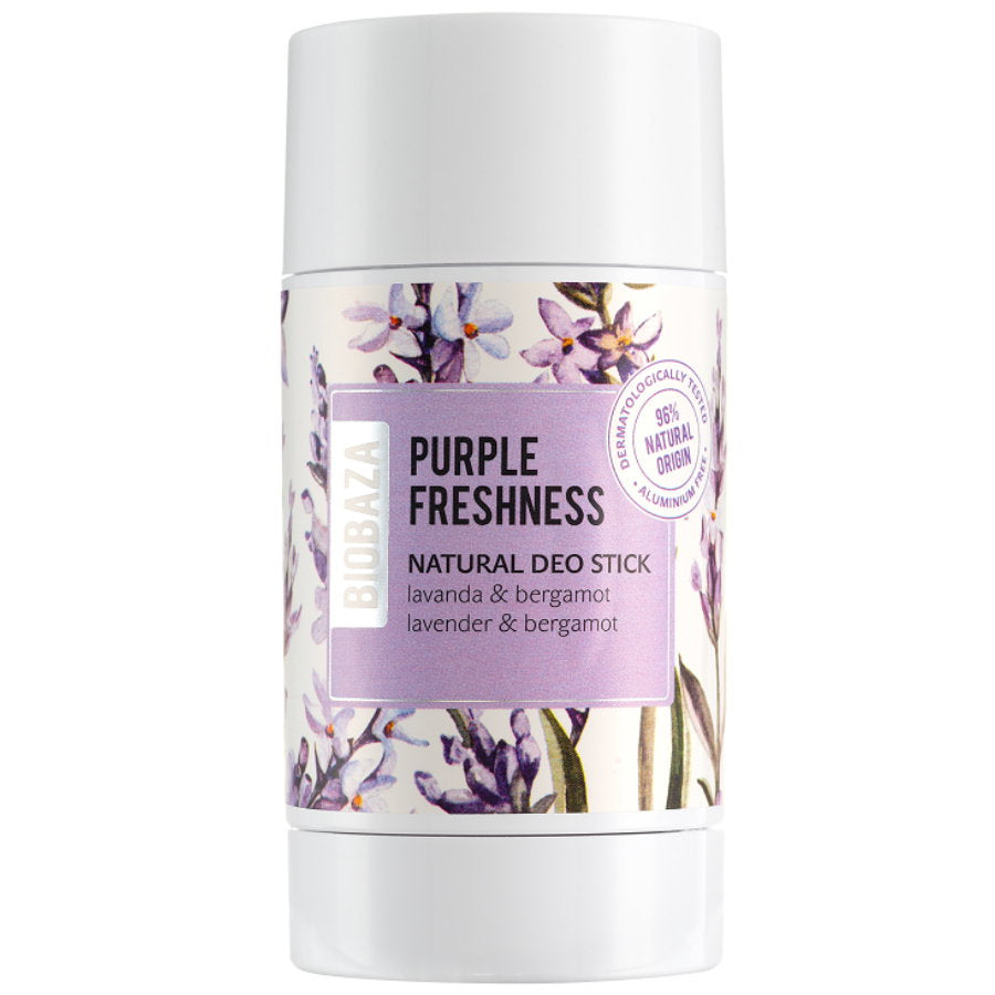 Biobaza, Purple Freshness, Natural Ingredients, Refreshing & Soothing, Citrus, Deodorant Stick, Unisex, 50 ml