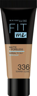 Maybelline, Fit Me Matte + Poreless, Liquid Foundation, 336, Warm Olive, 30 ml