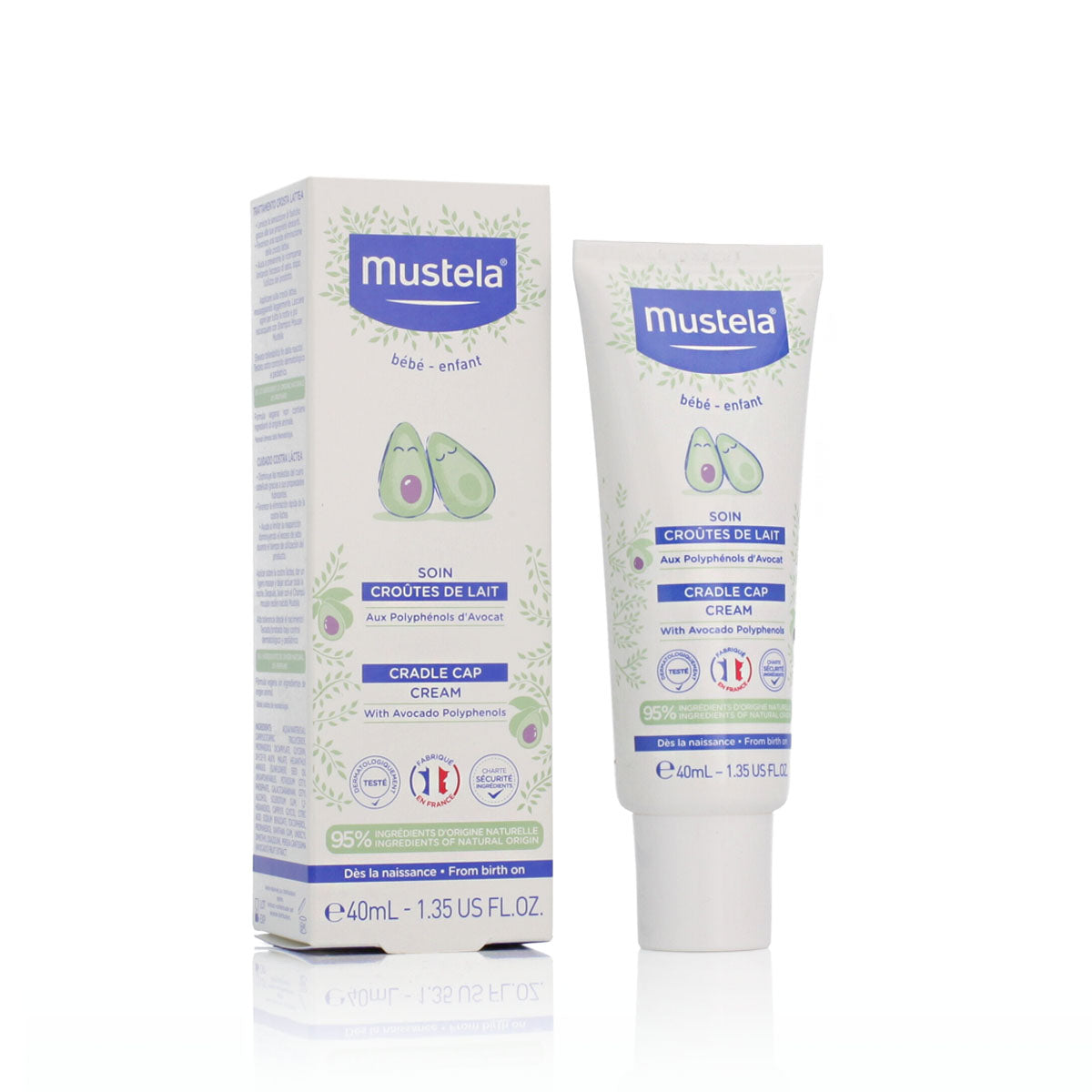 Mustela, Cradle Cap, Avocado, Anti-Milk Scales, Local Treatment Cream, For Scalp, 400 ml