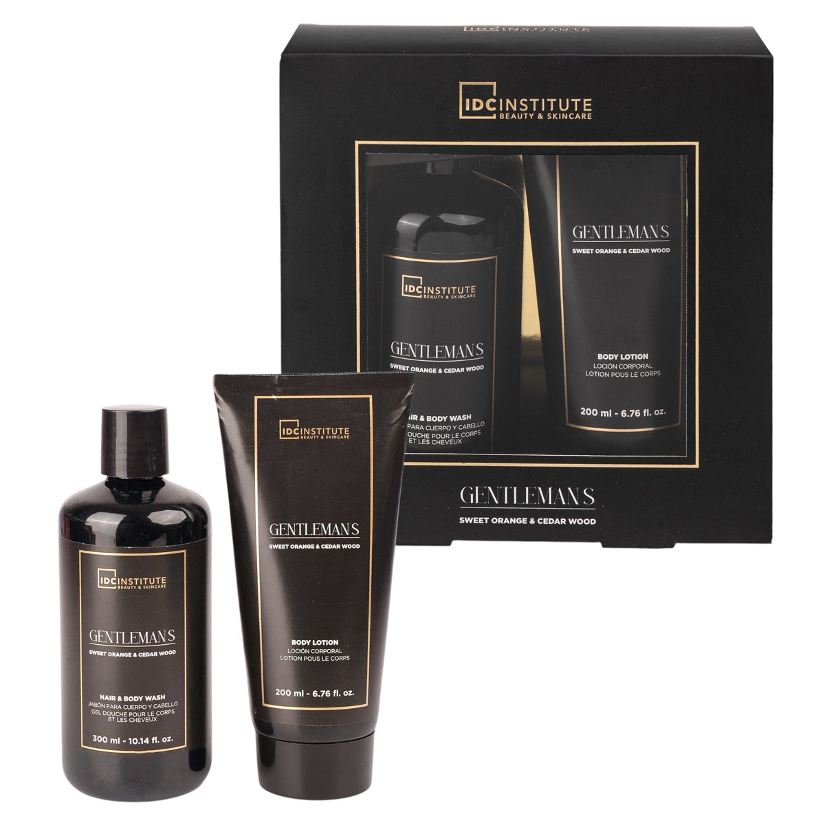 Set cadou Gentleman's cu gel de dus si sampon 2 in 1 si lotiune de corp, IDC Institute, 99350