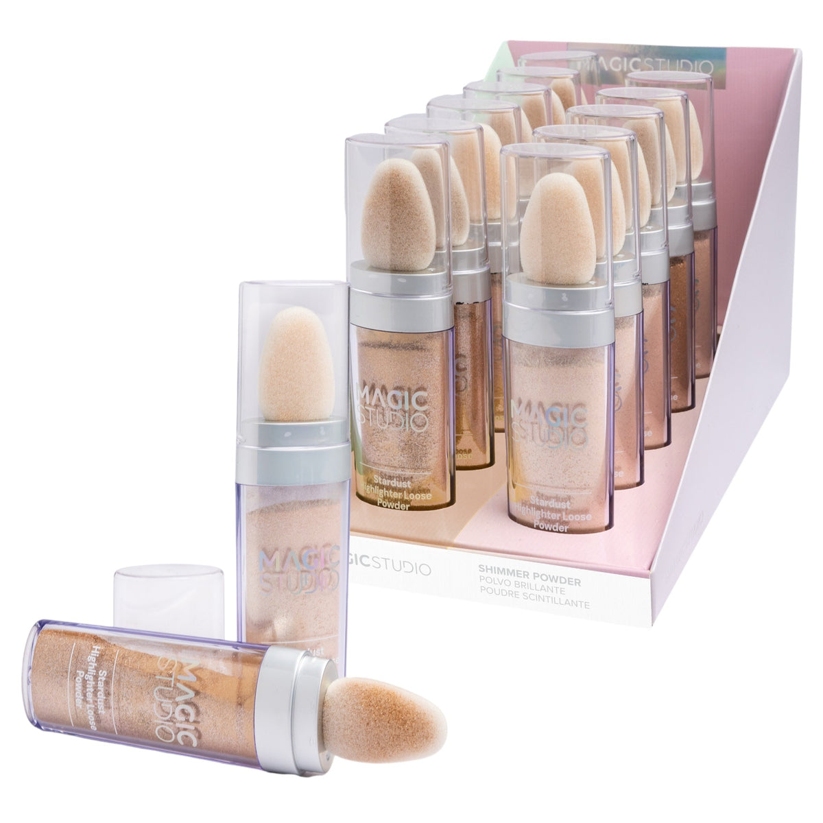 Set 12 bucati iluminator pudra cu aplicator Magic Studio, 68067