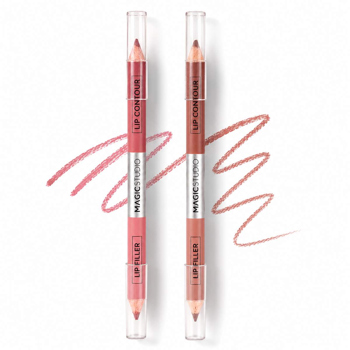 Set 2 Creioane Buze 2 in 1 Fair & Medium, Lip Contour Duo , Magic Studio, 90463