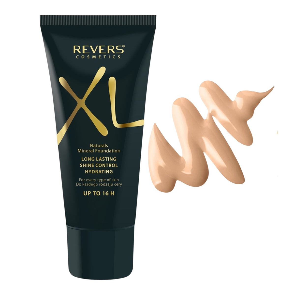 Fond de ten hidratant, XL, Revers, rezistenta 16 h, 30ml, Nr 2 Beige