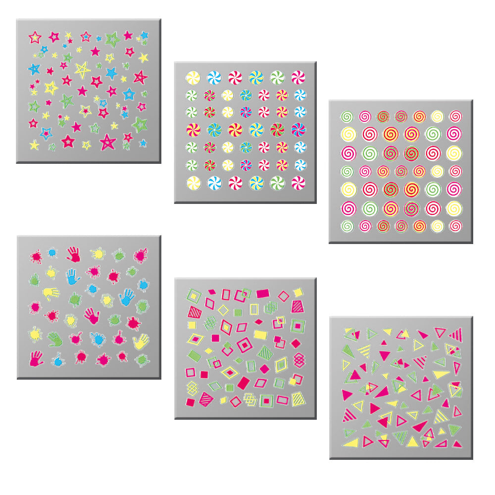 Stickere pentru unghii, set de 6 folii, Top Choice 42294