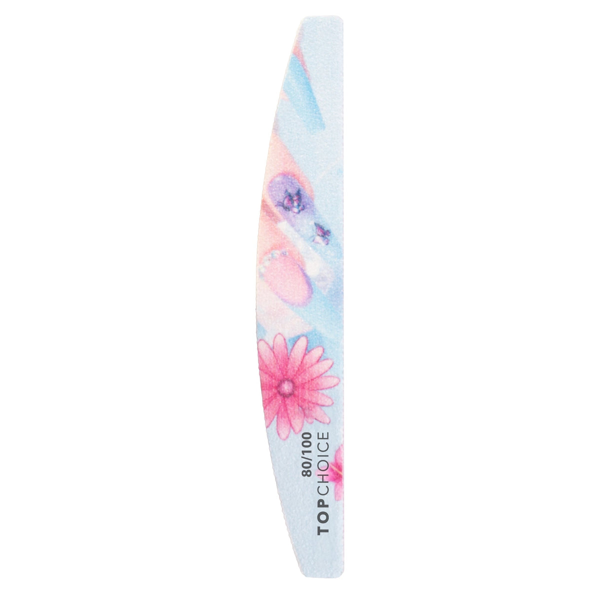Pila abraziva pentru unghii, 80/100, 5mm, Top Choice 78514