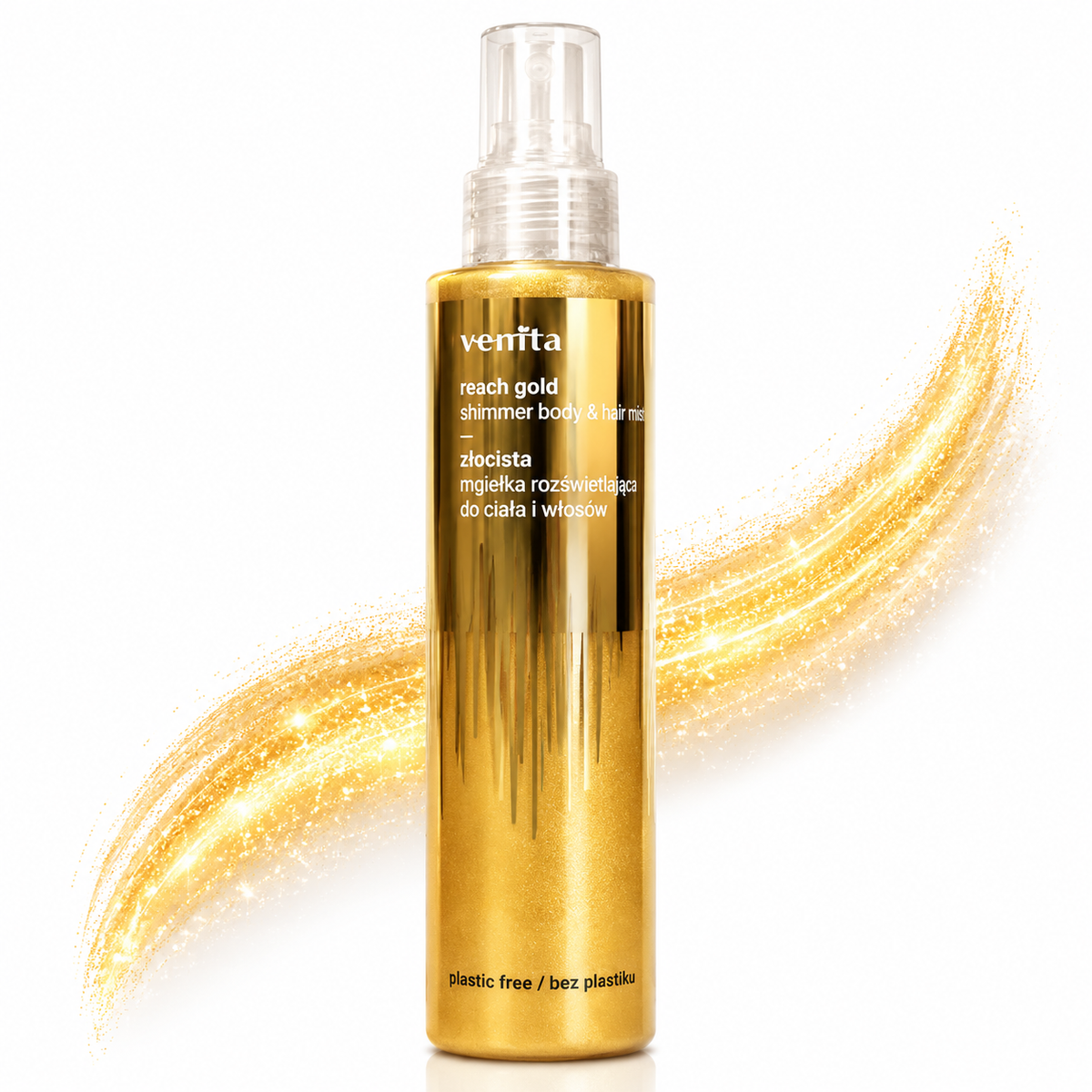 Spray corp cu sclipici Shimmer Body Mist Venita,  Rich Gold, 150ml