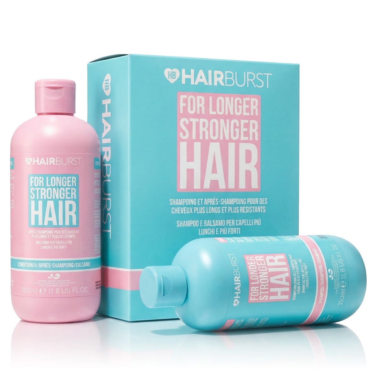 Set Hairburst: Longer Stonger, Hair Shampoo, Strengthening & Hair Growth, 350 ml + Longer Stonger, Hair Conditioner, Strengthening & Hair Growth, 350 ml