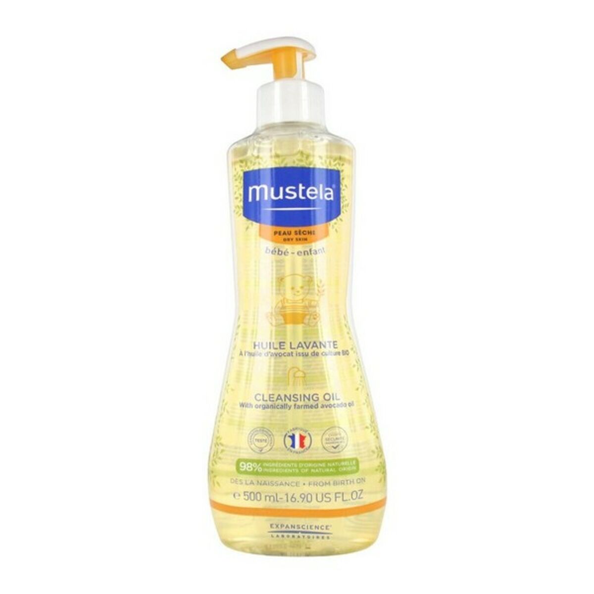 Mustela, Cleansing Oil, Avocado Oil, Nourishing, Shower Oil, For Dry Skin, 500 ml