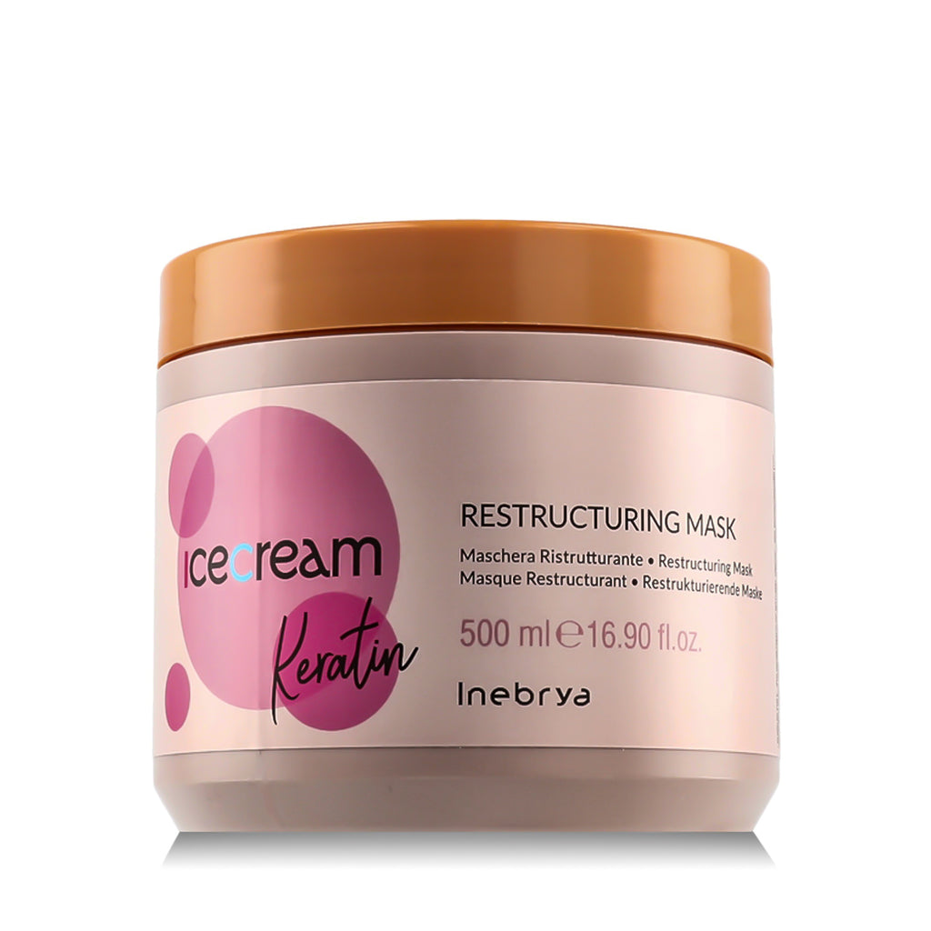 Inebrya, Ice Cream Keratin, Hair Treatment Cream Mask, Reparative, 500 ml