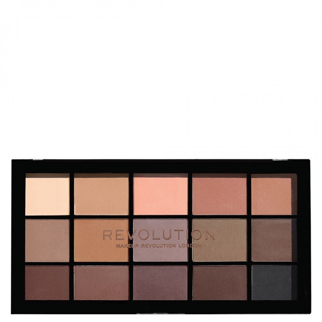 Makeup Revolution, Reloaded Palette, Eye Palette, Basic Mattes, 15x, 1.1 g