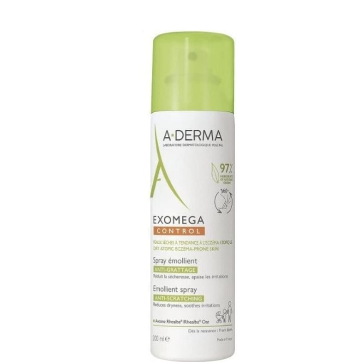 A-Derma, Exomega Control, Emollient, Spray, For Face & Body, 200 ml