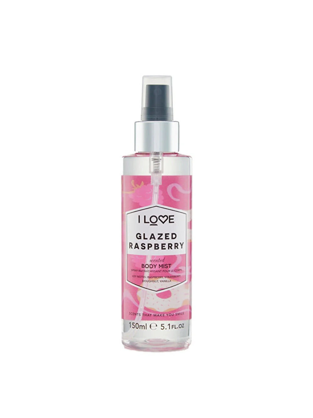 I Love, Signature Collection, Mist Spray, Glazed Raspberry, All Over The Body, 165 ml