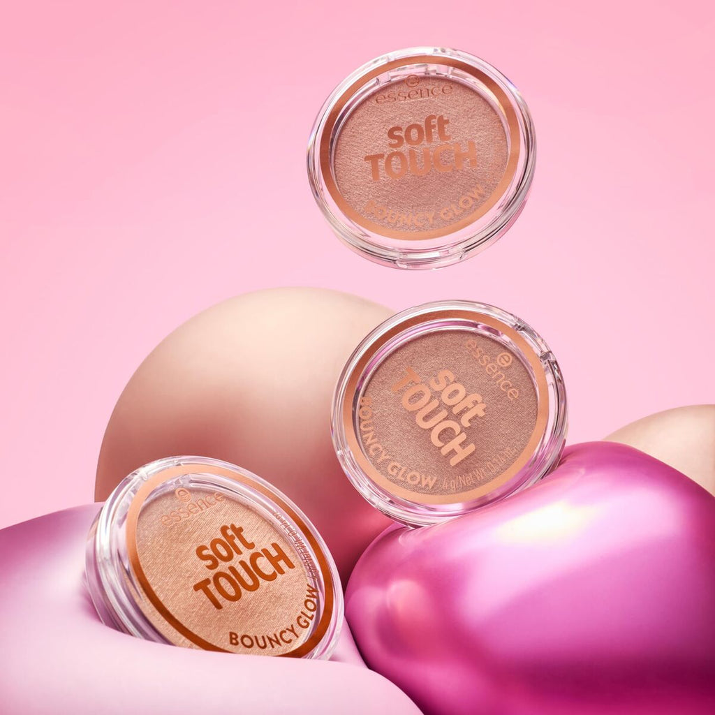 Essence, Soft Touch Bouncy Glow, Illuminating, Blush Highlighter Compact, 20, Glazed Dew, 4 g