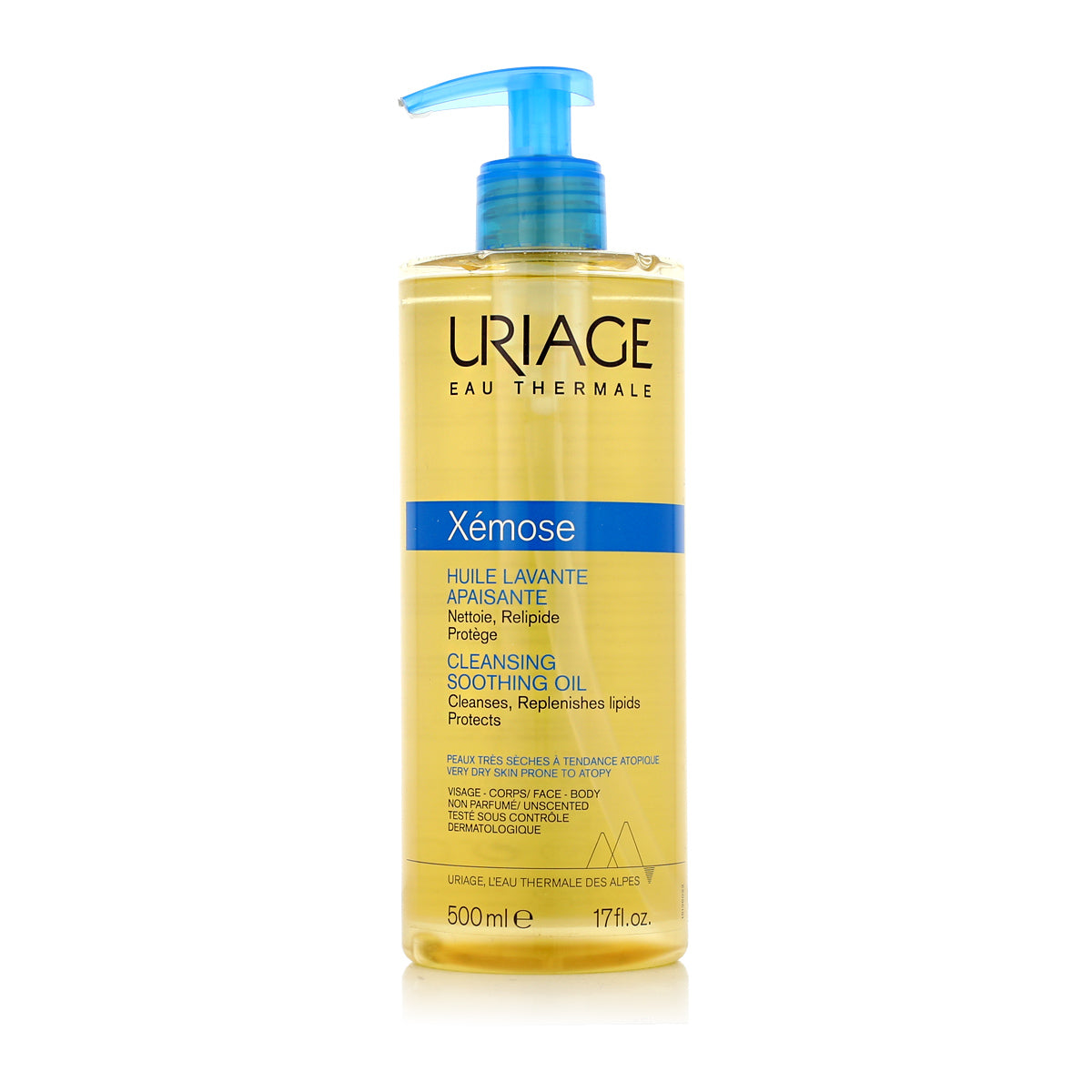 Uriage, Xemose PSO, Cleansing & Soothing, Cleansing Oil, For Face & Body, 500 ml