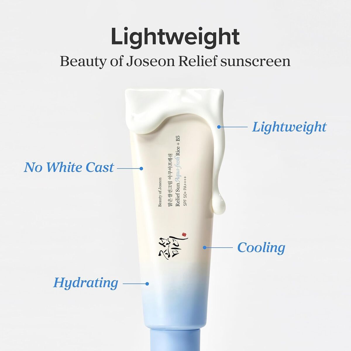 Beauty Of Joseon, Relief Sun Aqua-Fresh, Rice & B5, Sun Protection, Cream, For Face, SPF 50+, 50 ml