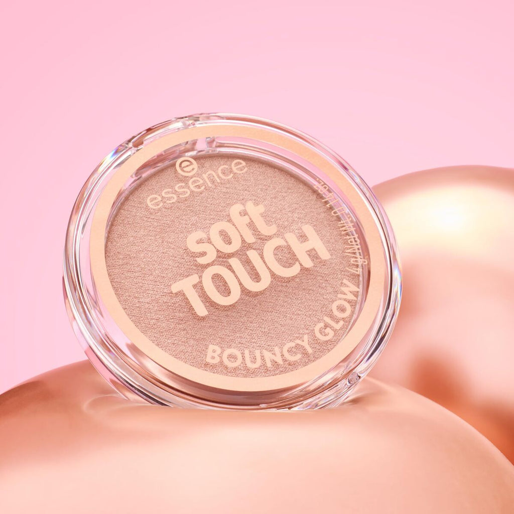 Essence, Soft Touch Bouncy Glow, Illuminating, Blush Highlighter Compact, 20, Glazed Dew, 4 g
